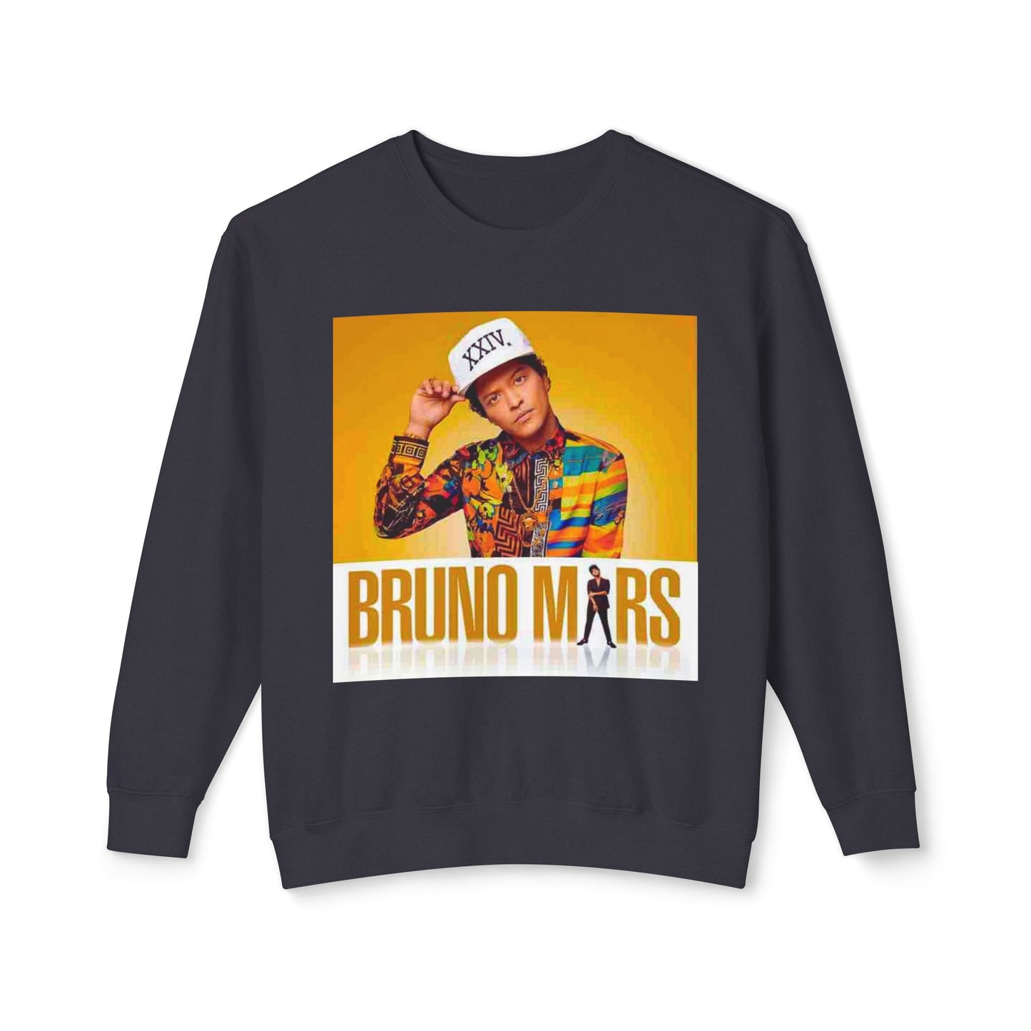 Bruno Mars Inspired Unisex Lightweight Crewneck Sweatshirt - Music Lover Gift, Casual Wear, Concert Outfit, Fan Merchandise, Trendy Apparel