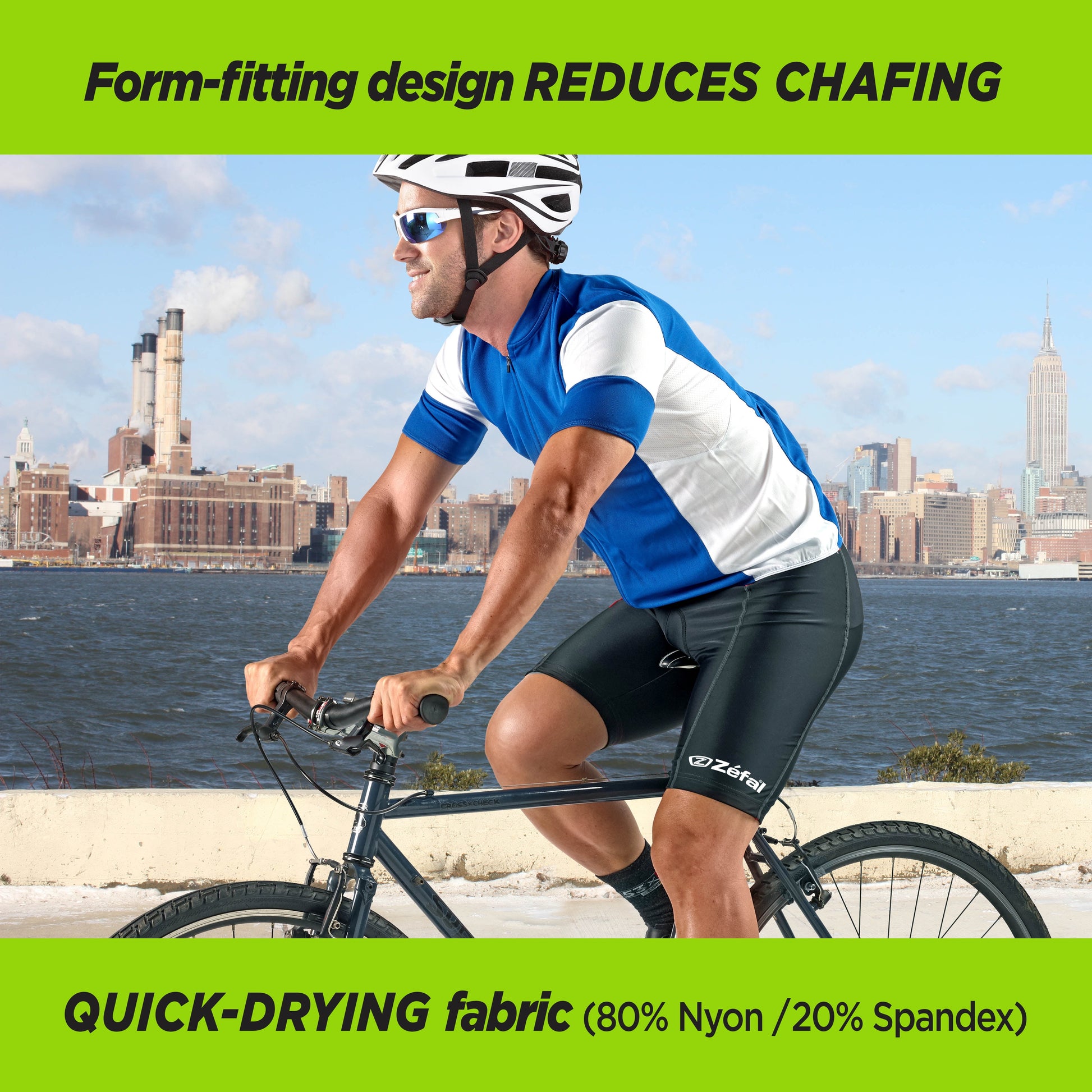 Comfort Bike Shorts (Unisex, Black, L-XL, 32-36"), Other Sizes Available