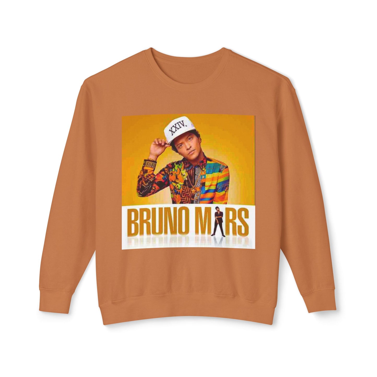 Bruno Mars Inspired Unisex Lightweight Crewneck Sweatshirt - Music Lover Gift, Casual Wear, Concert Outfit, Fan Merchandise, Trendy Apparel