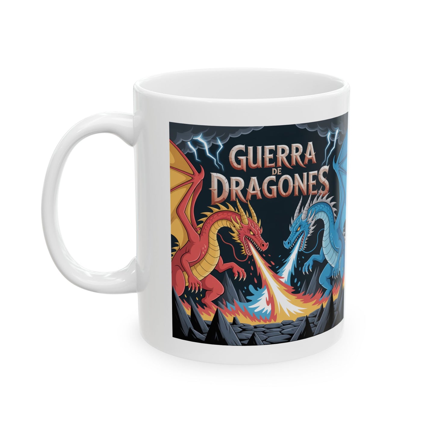 Fantasy Dragon Ceramic Mug - Perfect Gift for Gamers, D&D Lovers, Hot Cocoa Cups, Fantasy Art Collectibles, Unique Coffee Mugs