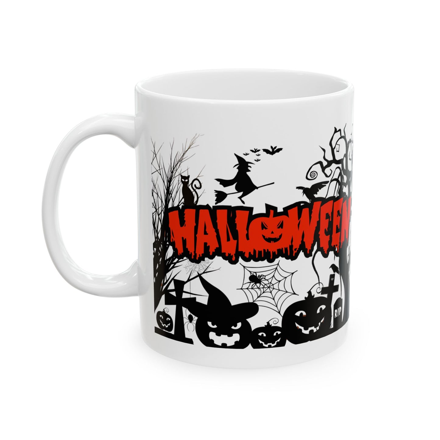 Spooktacular Halloween Ceramic Mug, Halloween Decor, Trick-or-Treat Gift, Coffee Cup, Autumn Vibes, Pumpkin Lovers