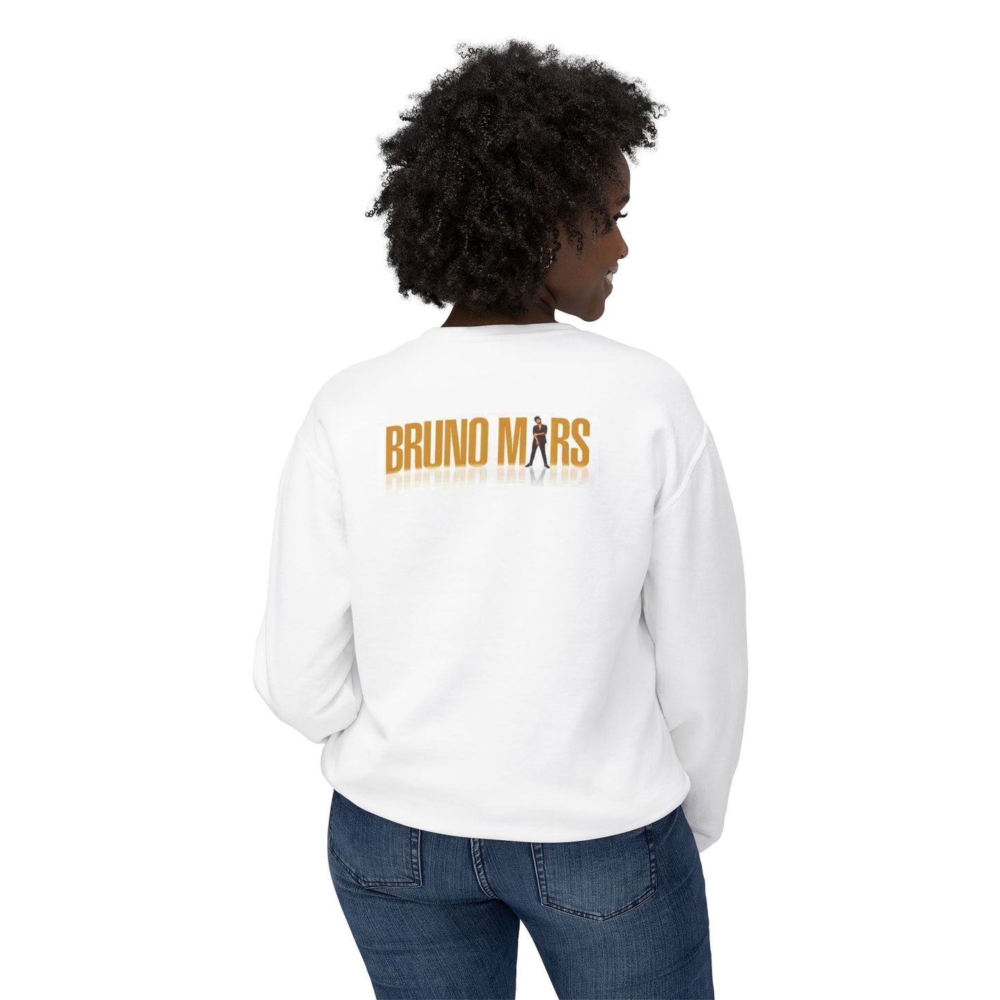 Bruno Mars Inspired Unisex Lightweight Crewneck Sweatshirt - Music Lover Gift, Casual Wear, Concert Outfit, Fan Merchandise, Trendy Apparel