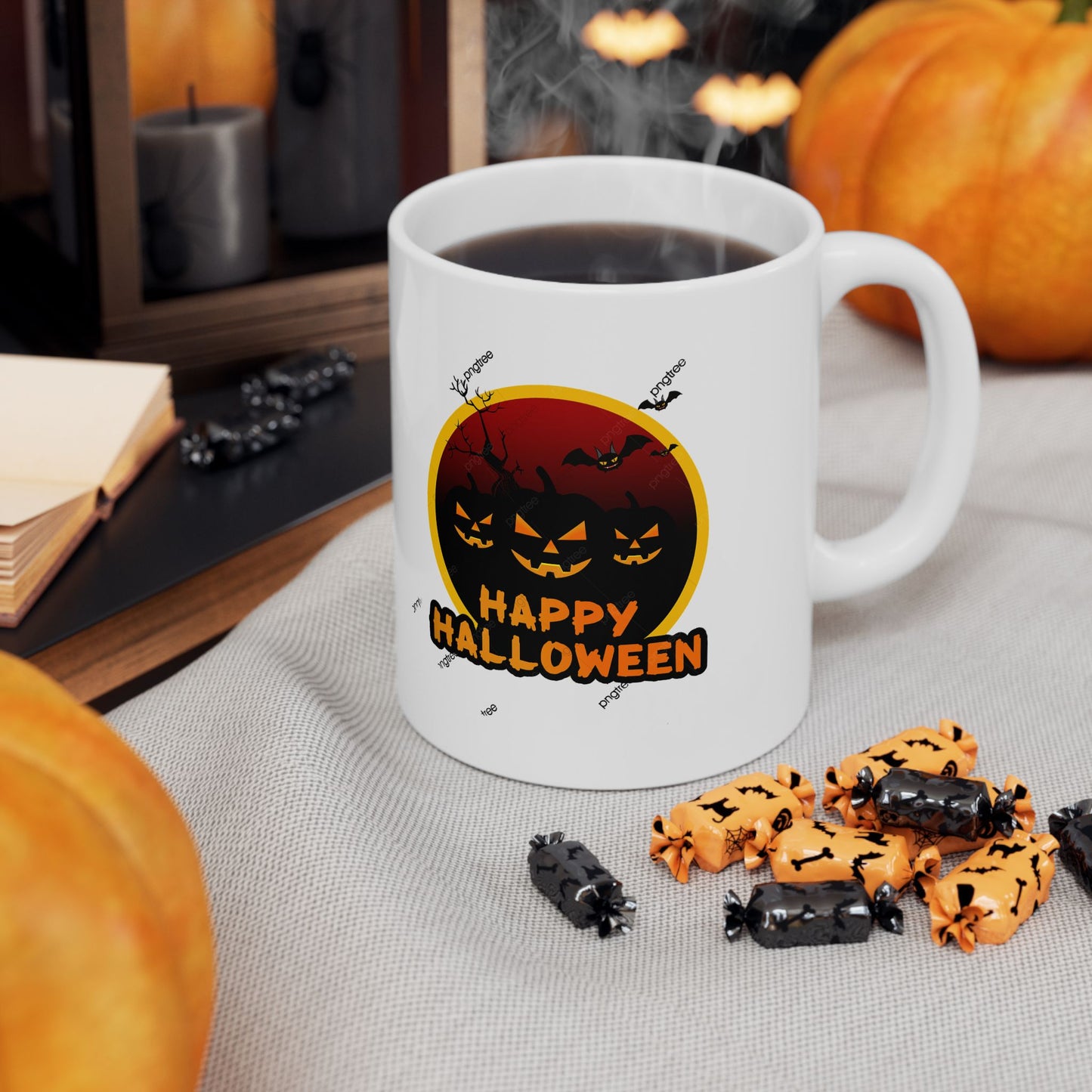 Spooky Halloween Ceramic Mug - Perfect for Coffee Lovers, Halloween Gifts, Holiday Decor, Pumpkin Spice, Witchy Vibes