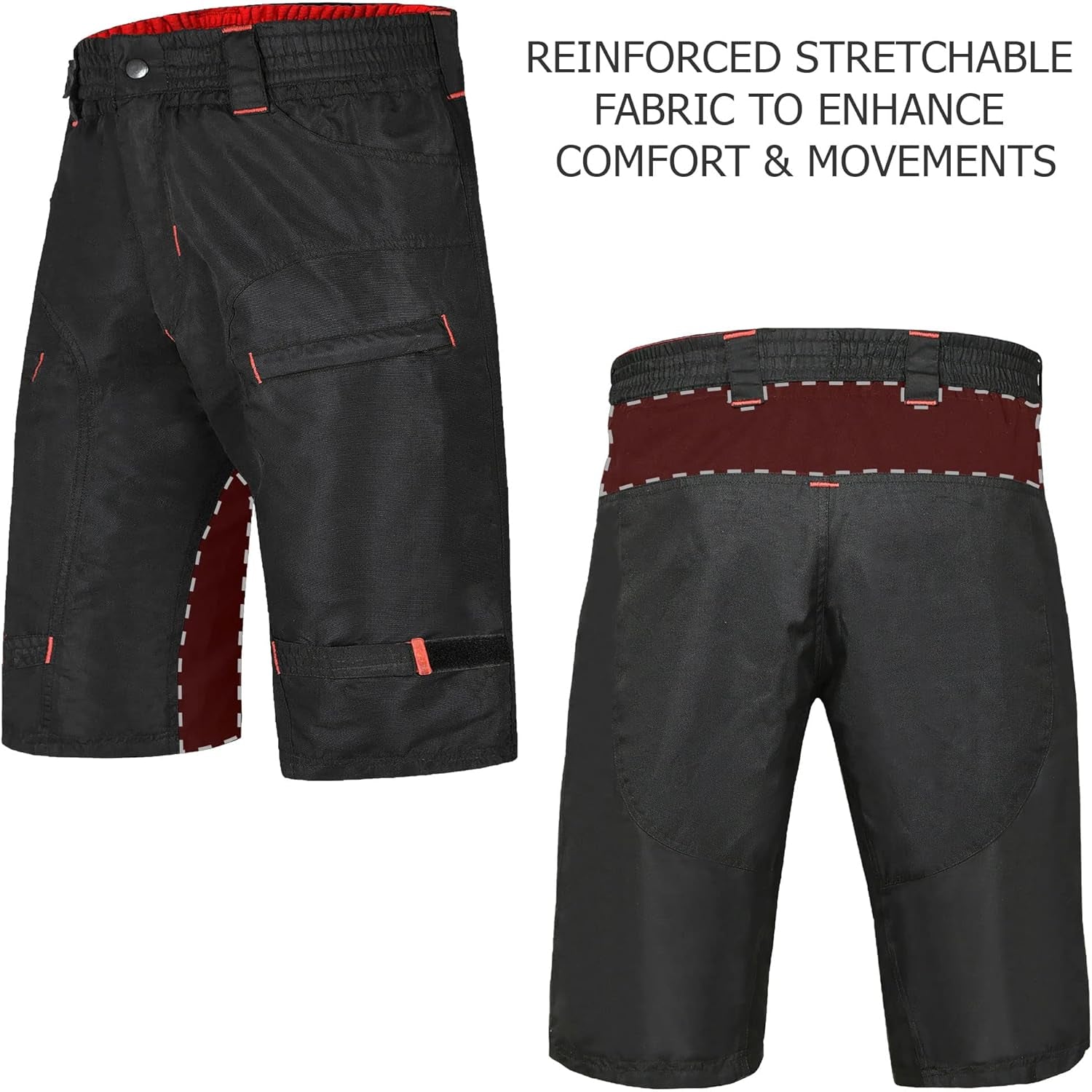 The Single Tracker-Mountain Bike Cargo Shorts, with G-Tex Padded Undershorts