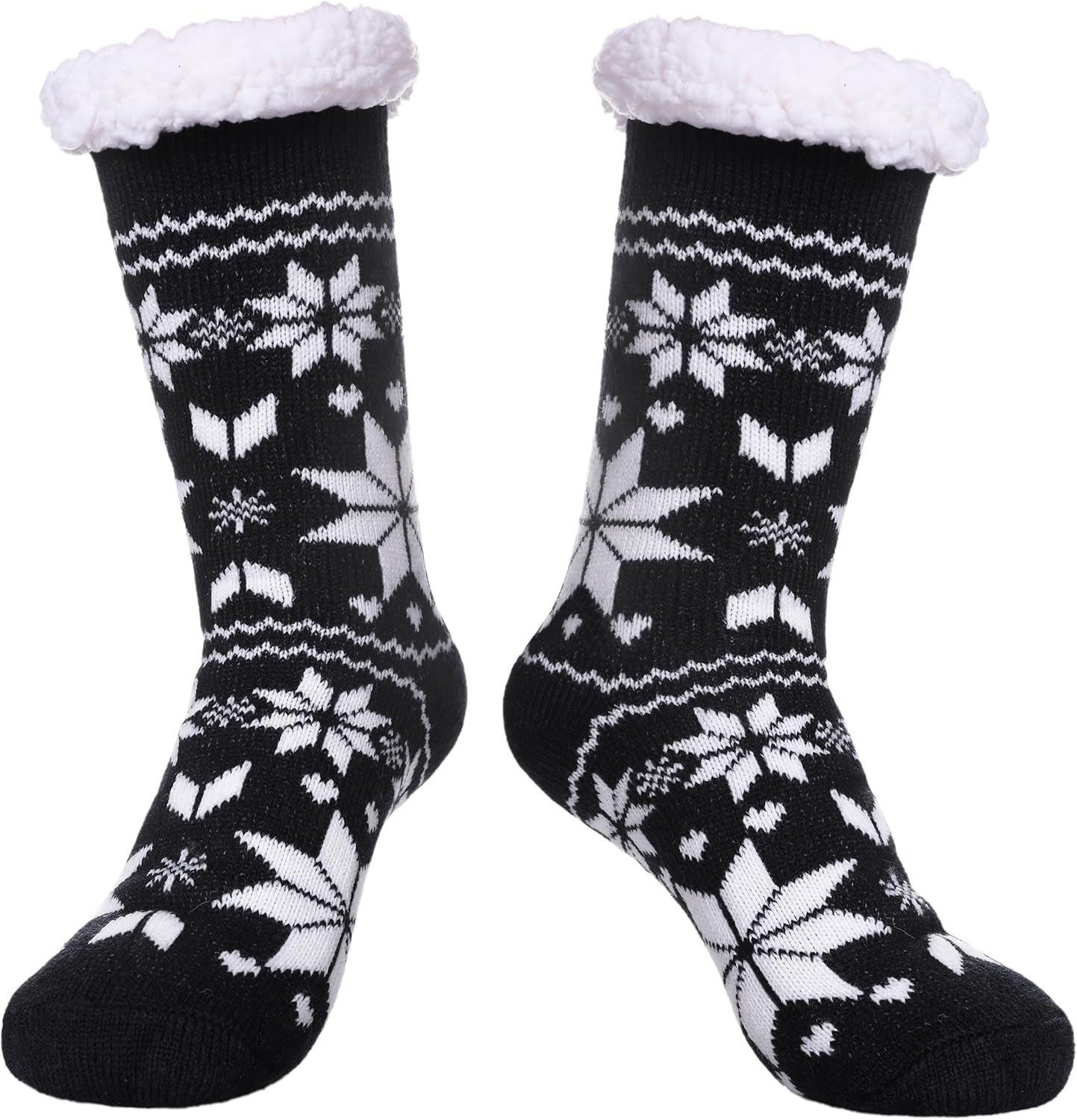 Slipper Socks for Women with Grippers, Winter Warm Fuzzy Indoor Christmas Gifts Socks