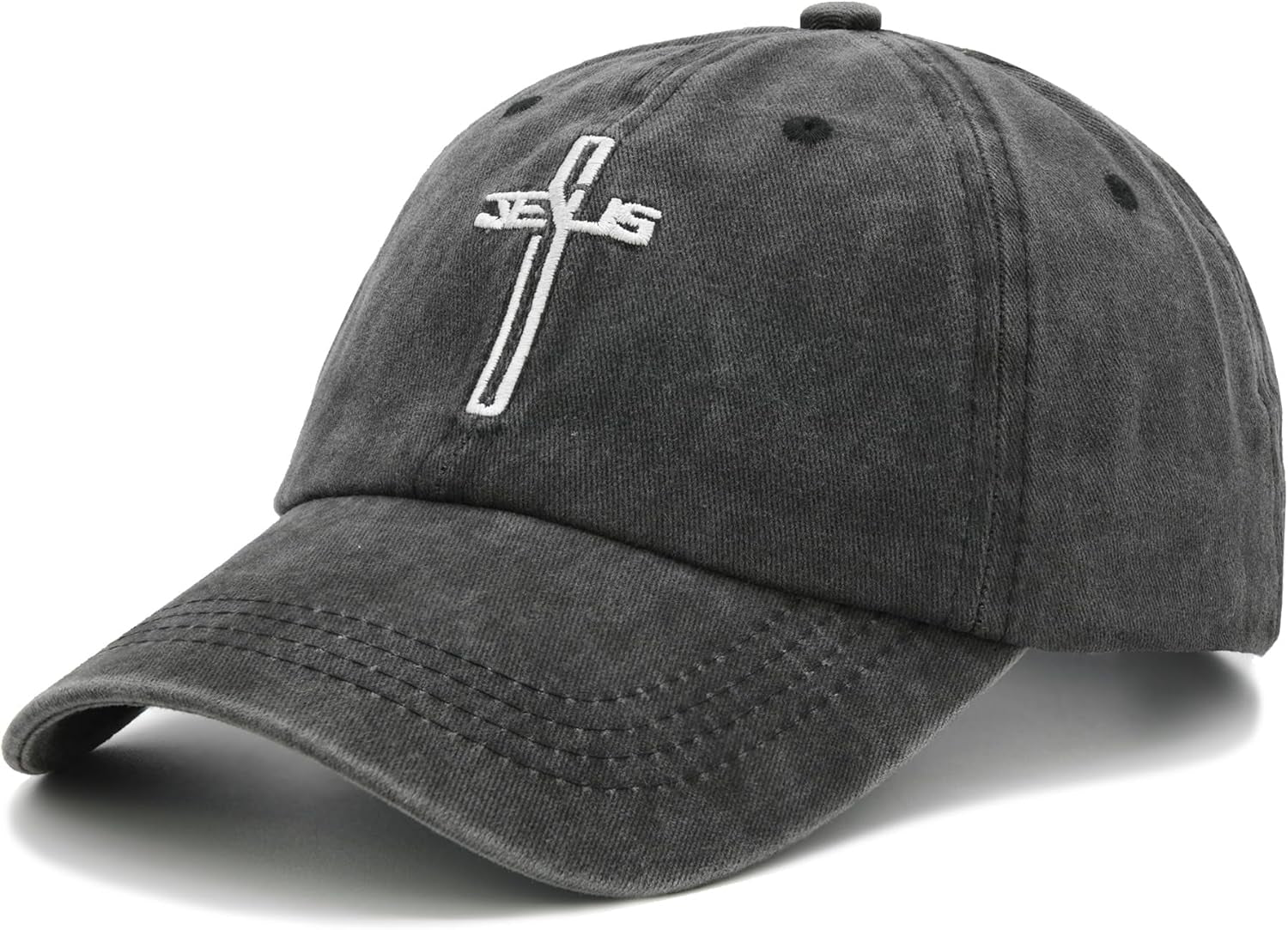Christian Jesus Cross Hat, Embroidered Baseball Cap for Men Women