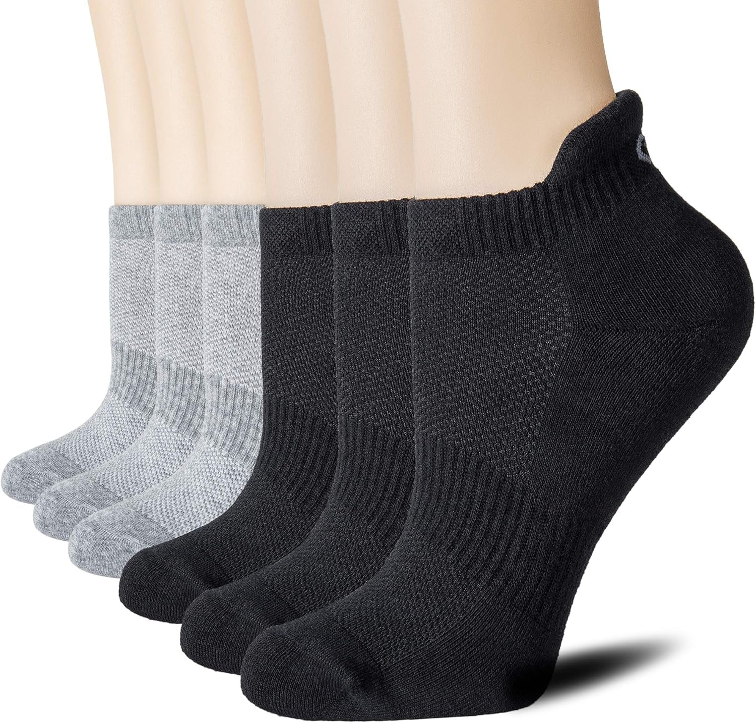 6 Pairs Ankle Athletic Running Socks Low Cut Sports Tab Socks for Men and Women