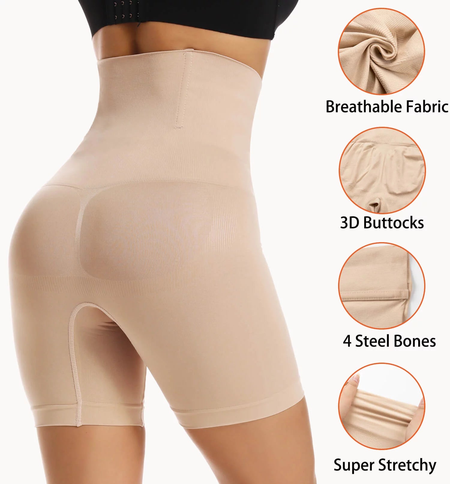 Shapewear Tummy Control Underwear Body Shaper for Women High-Waisted Thigh Slimming Butt Lifting Panties