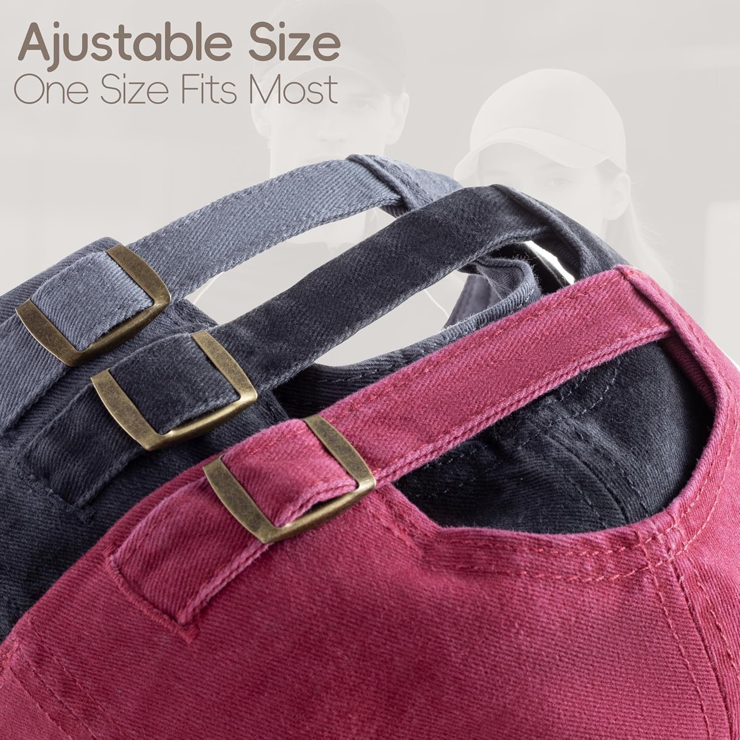 2 Pack Baseball Caps Golf Dad Hats,Ajustable Vintage Washed Cotton Ball Cap for Men Women