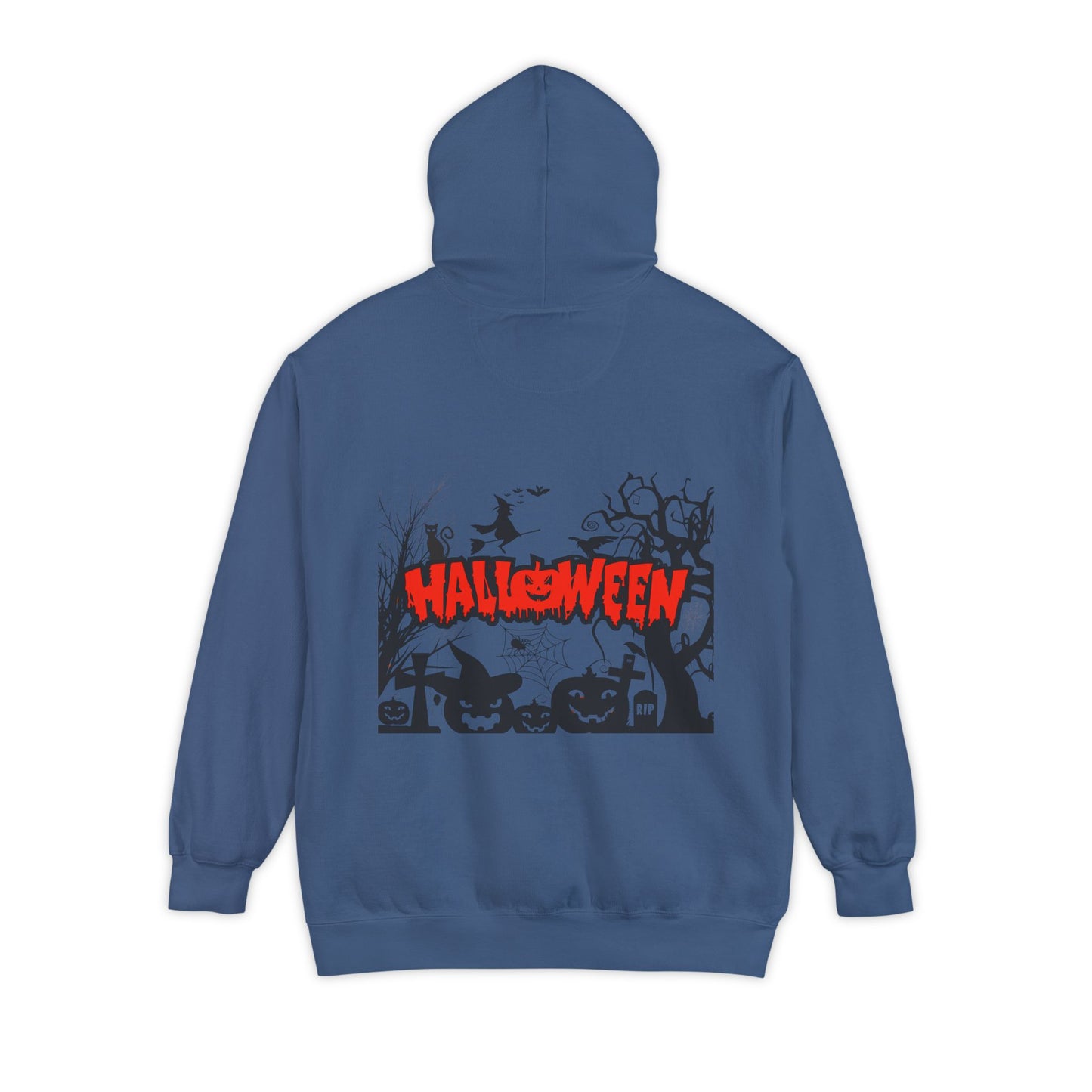 Halloween Unisex Garment-Dyed Hoodie | Cozy Fall Fashion, Spooky Gift for Adults, Perfect for Trick or Treating, Halloween Party Wear