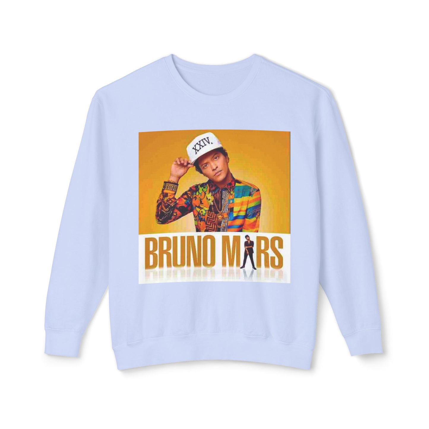 Bruno Mars Inspired Unisex Lightweight Crewneck Sweatshirt - Music Lover Gift, Casual Wear, Concert Outfit, Fan Merchandise, Trendy Apparel