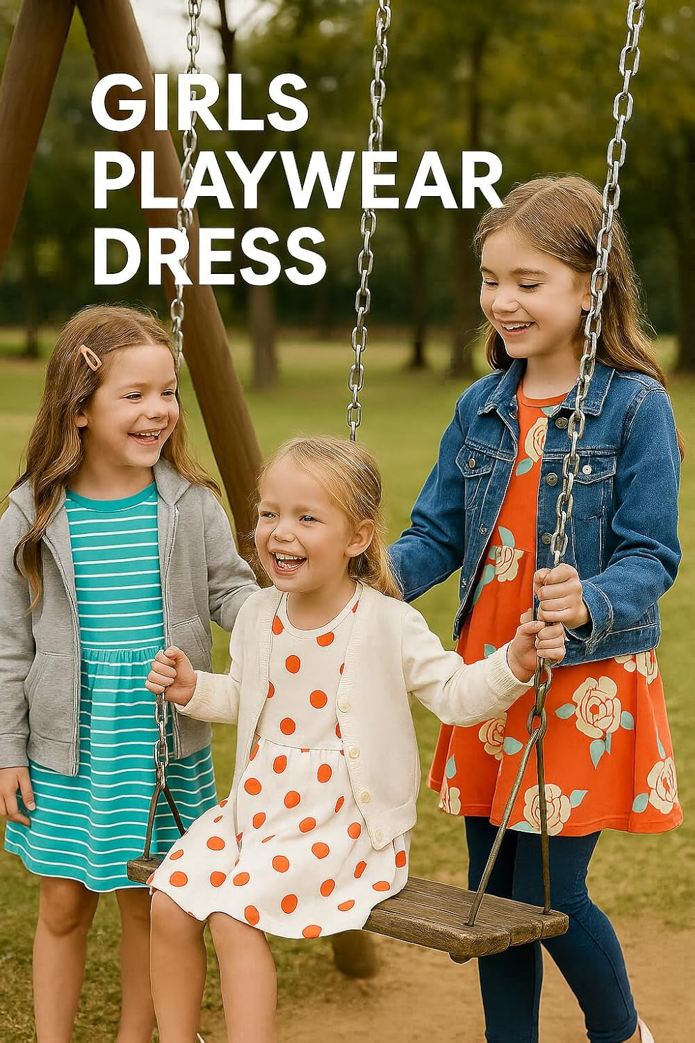 Toddler Girl Floral Skater Multipack Dresses 3-Pack Polka Dots Short Sleeve Priness A-Line Dress