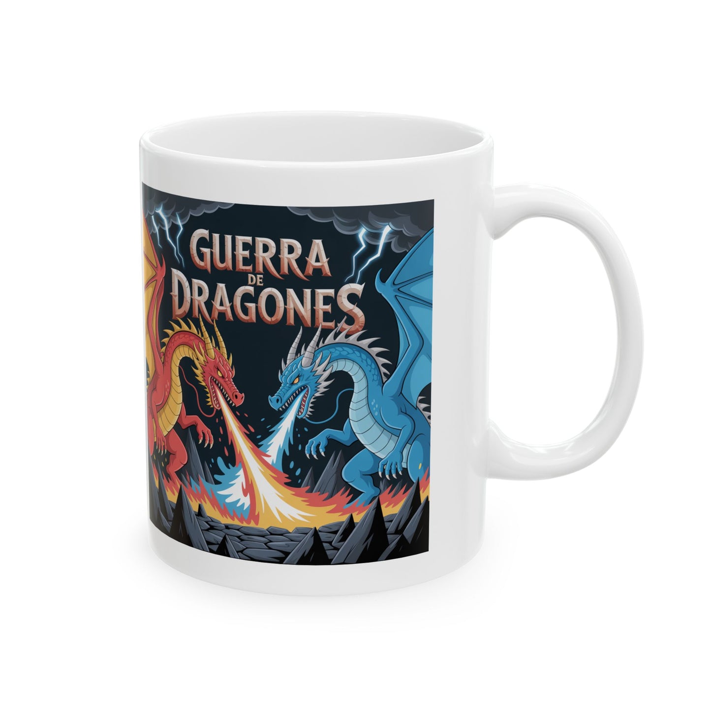 Fantasy Dragon Ceramic Mug - Perfect Gift for Gamers, D&D Lovers, Hot Cocoa Cups, Fantasy Art Collectibles, Unique Coffee Mugs