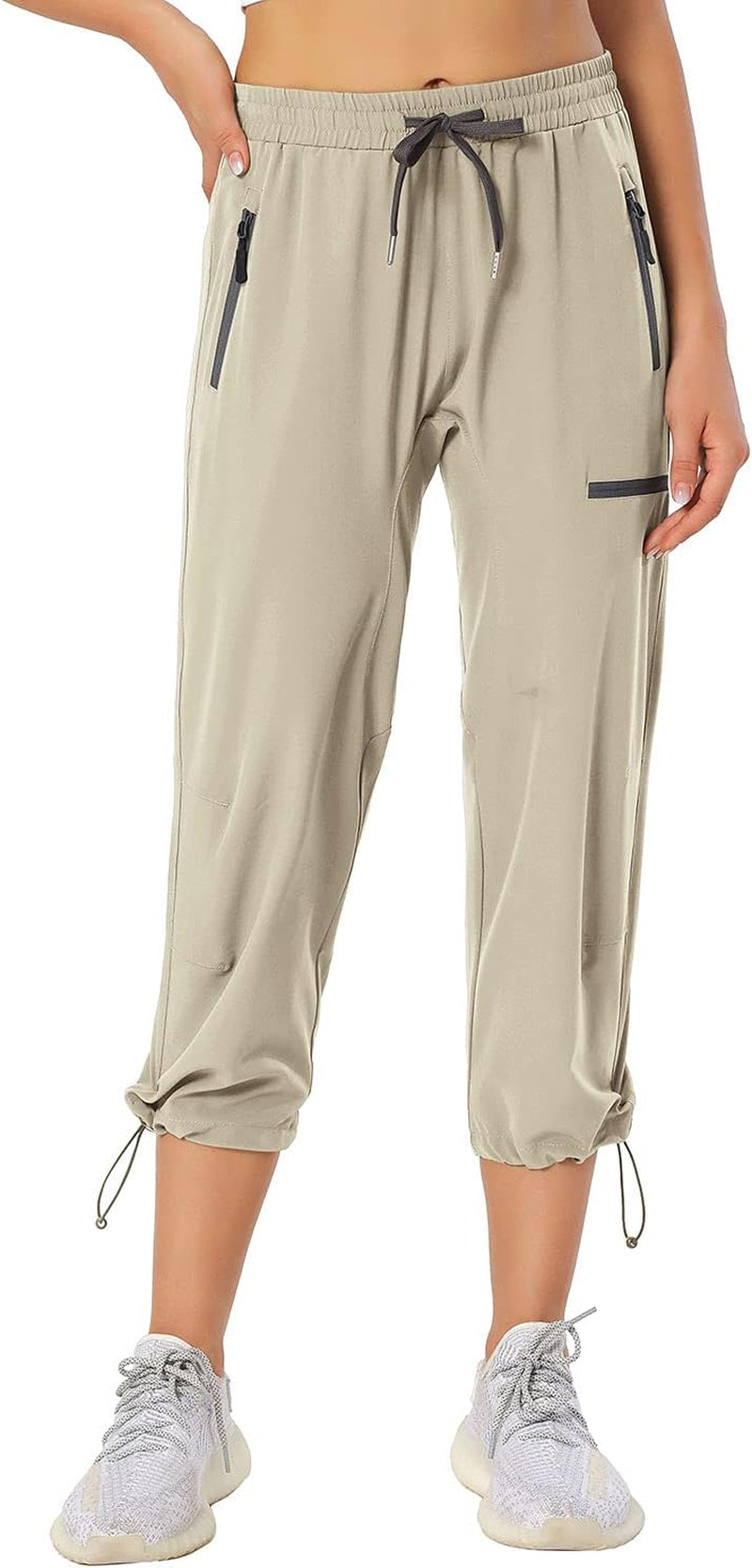 Womens Golf Workout Outdoor Lightweight Quick Dry Cargo Hiking Golf Capri Pants
