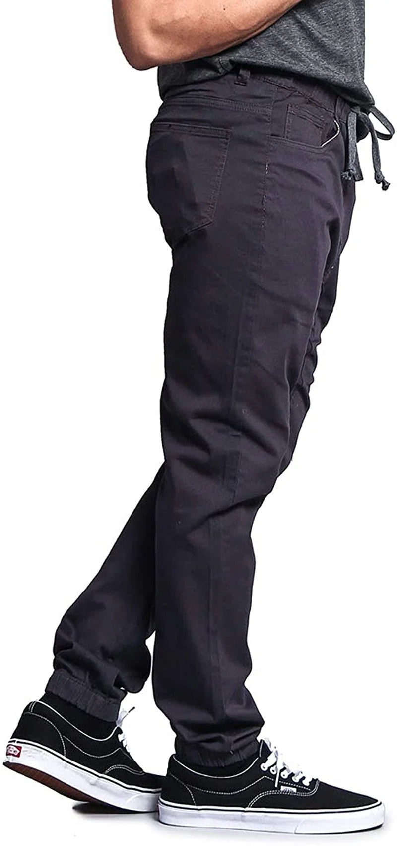 Men'S Drop Crotch Stretch Jogger Twill Pants, up to 5X