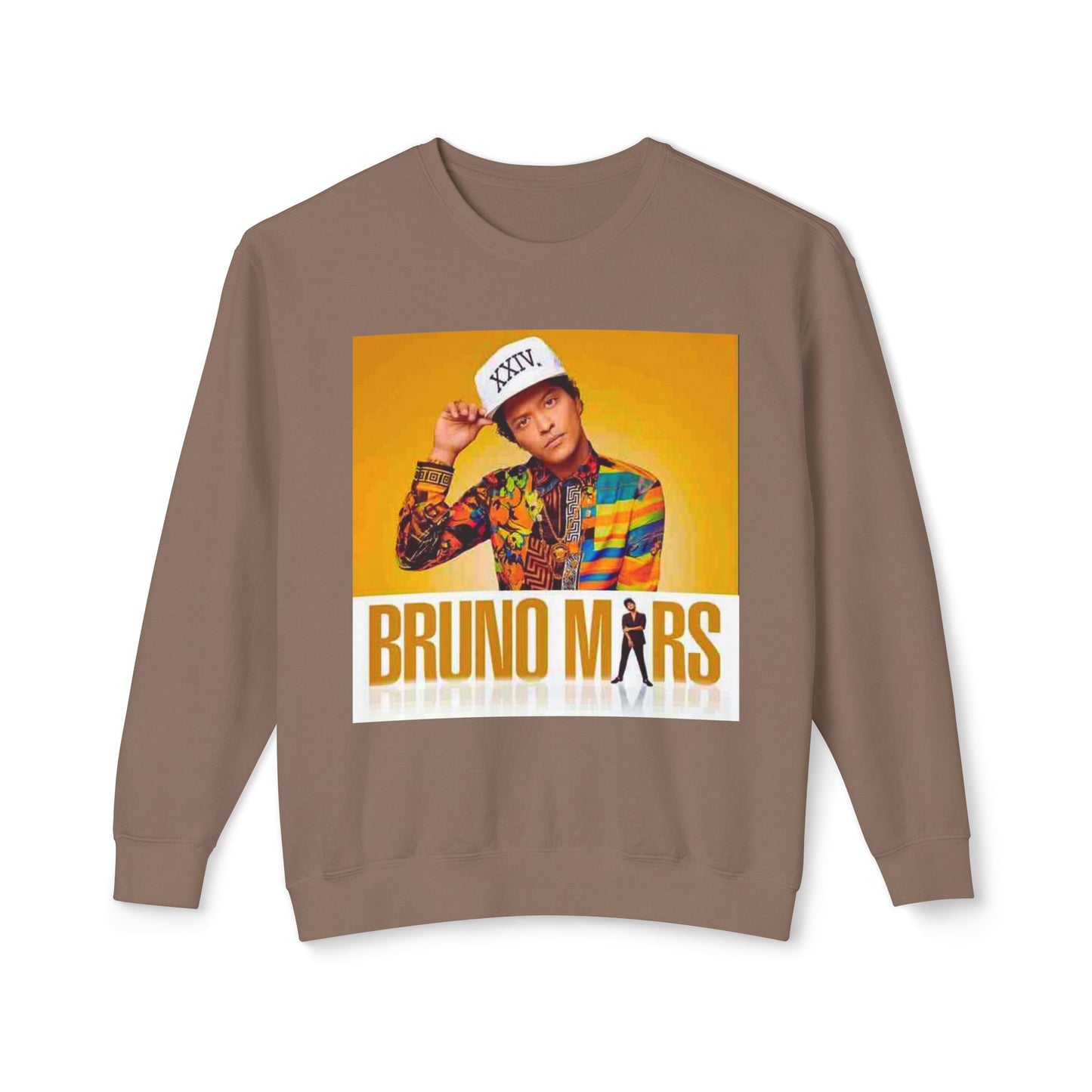 Bruno Mars Inspired Unisex Lightweight Crewneck Sweatshirt - Music Lover Gift, Casual Wear, Concert Outfit, Fan Merchandise, Trendy Apparel