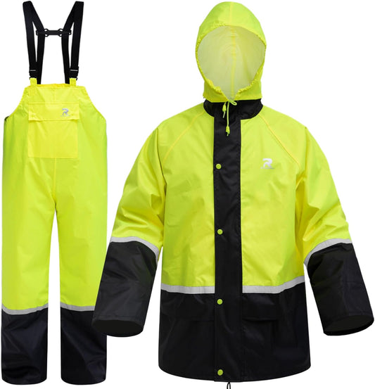 Waterproof Breathable Suits for Men - Durable Oxford Rain Jacket Coat with Pants