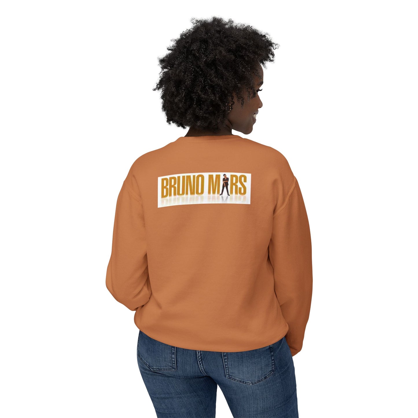 Bruno Mars Inspired Unisex Lightweight Crewneck Sweatshirt - Music Lover Gift, Casual Wear, Concert Outfit, Fan Merchandise, Trendy Apparel