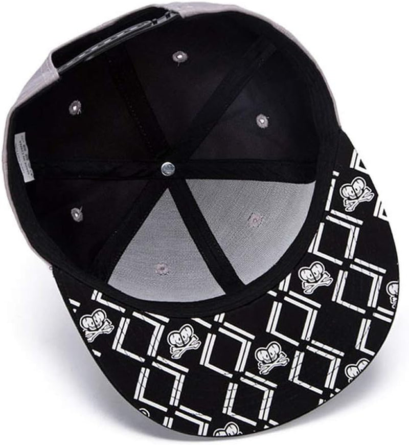 Adjustable Snapback Hat for Men Women,Unisex Hip Hop Baseball Cap Flat Bill Brim Dad Hats