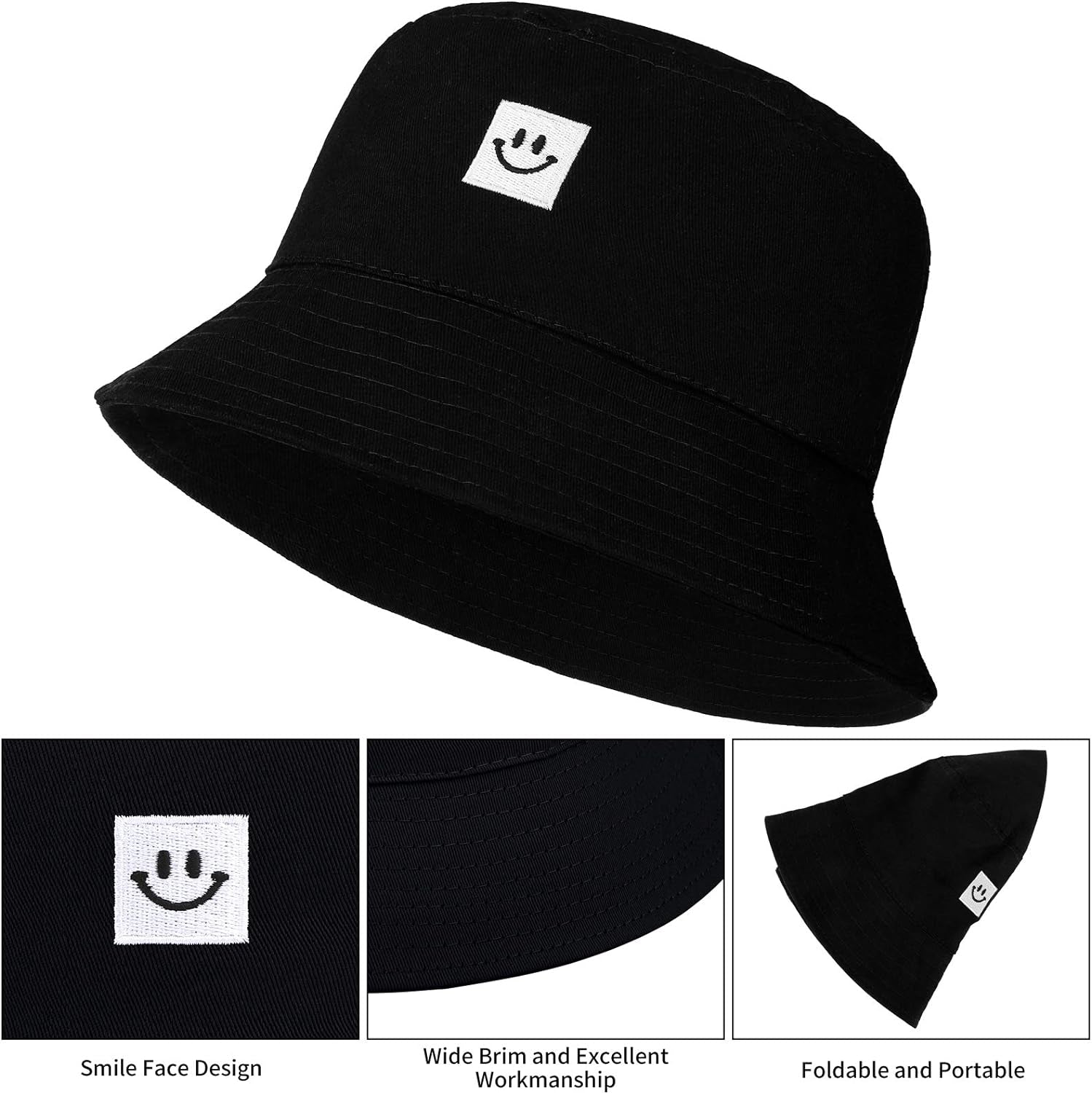 Summer Travel Bucket Beach Sun Hat Packable Fisherman Hats Summer Cap Outdoor Cap for Women Men
