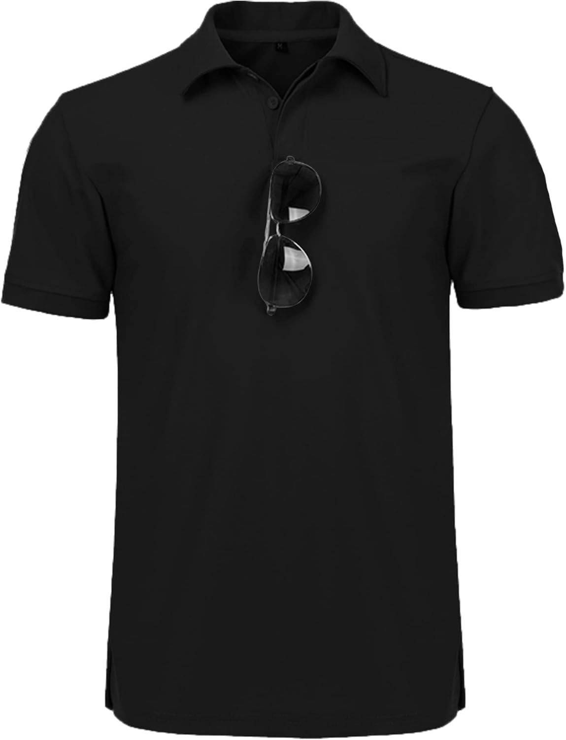 Black Polo Shirts for Men Golf Shirts Short Sleeve Collared Casual Stylish Shirts 3XL