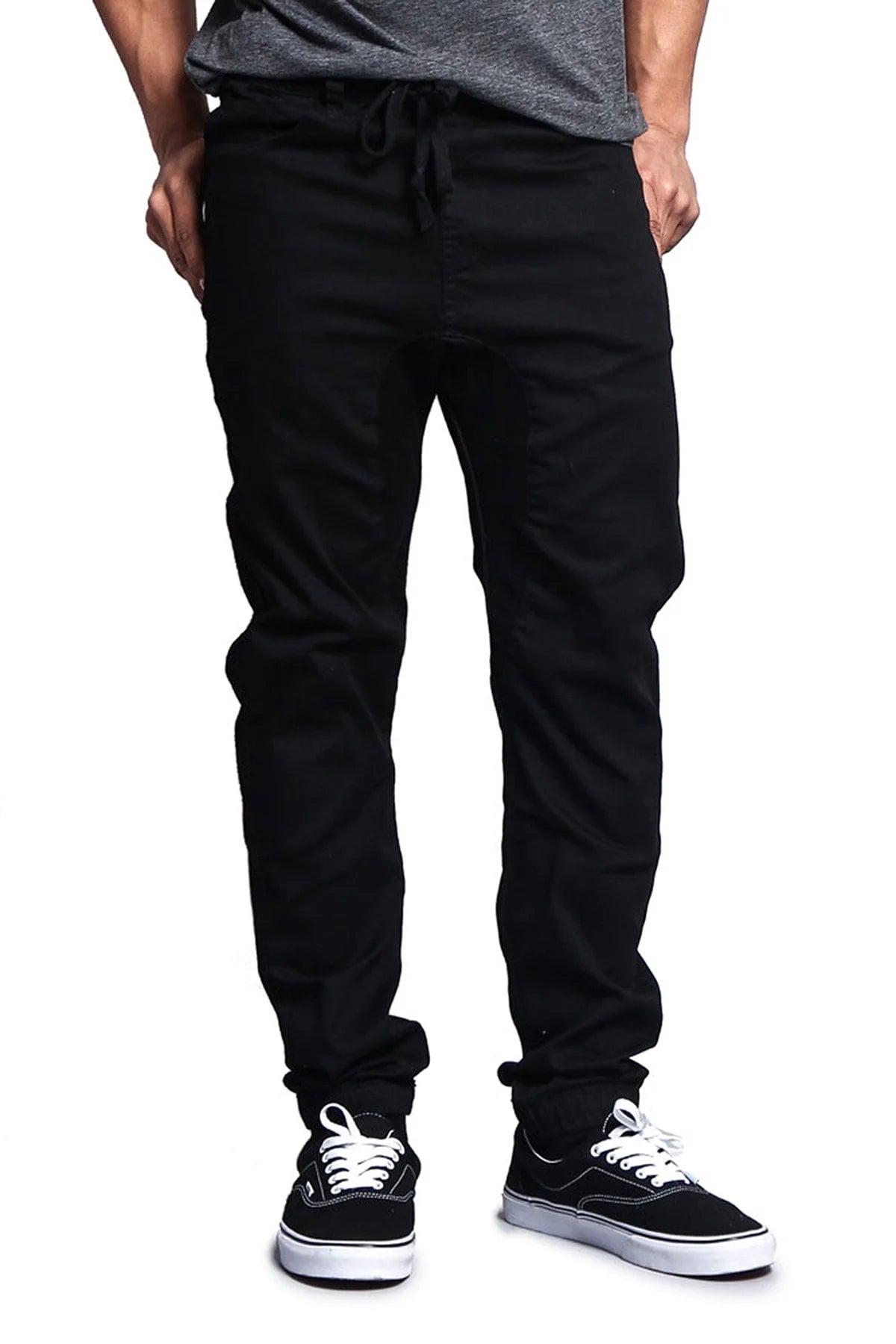 Men'S Drop Crotch Stretch Jogger Twill Pants, up to 5X