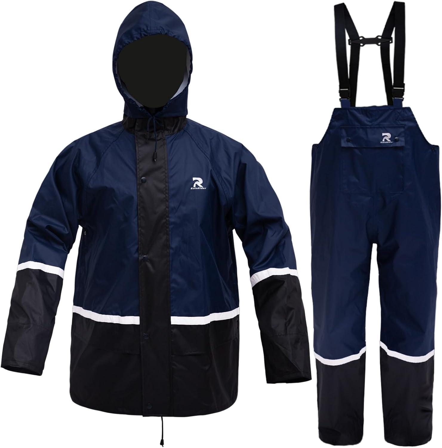 Rain Suits for Men Women Waterproof Hi-Vis Rain Gear Durable Oxford Rain Jacket Coat with Pants