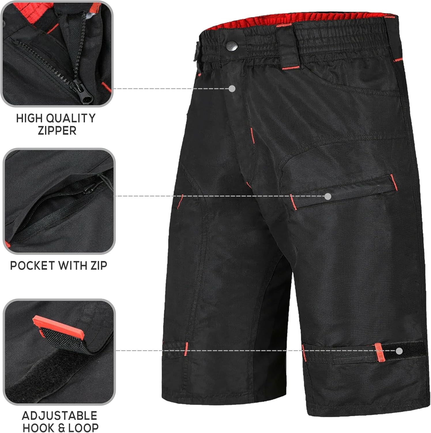 The Single Tracker-Mountain Bike Cargo Shorts, with G-Tex Padded Undershorts