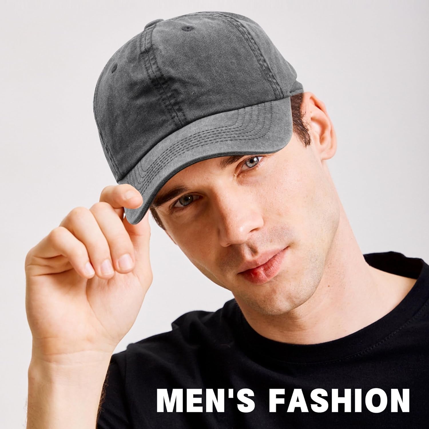 2 Pack Baseball Caps Golf Dad Hats,Ajustable Vintage Washed Cotton Ball Cap for Men Women