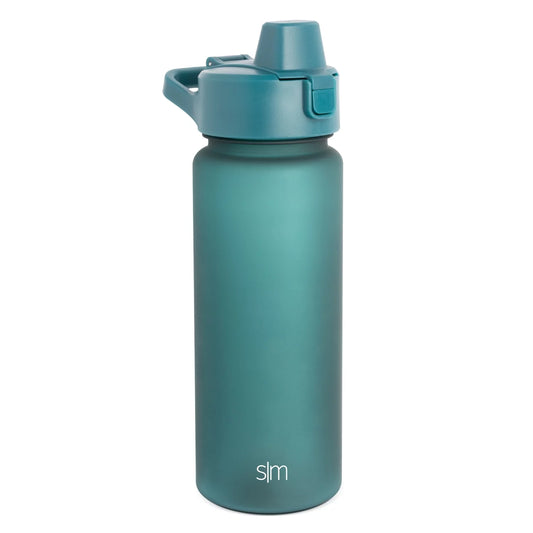 22 Fl Oz Reusable Tritan Summit Water Bottle with Silicone Straw Lid|Riptide