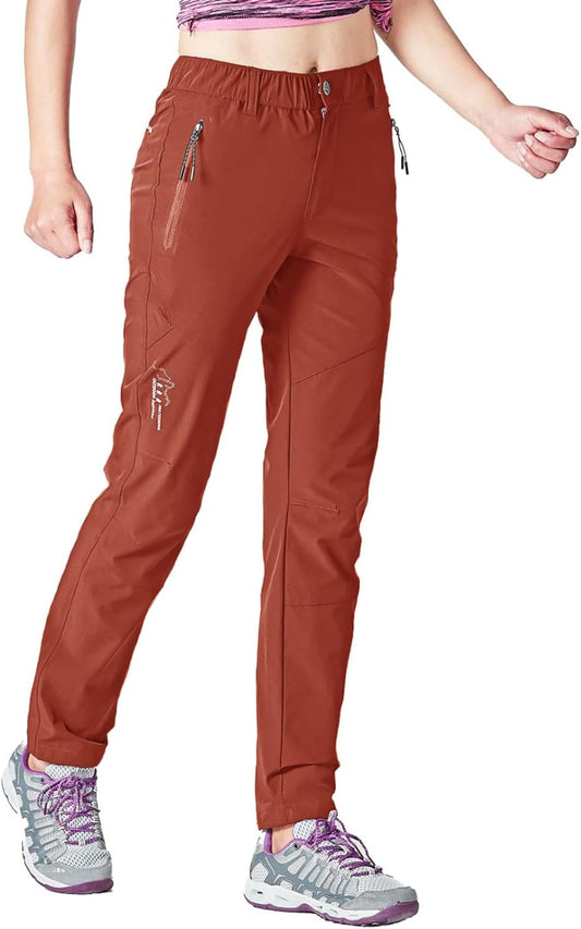 Women'S Outdoor Hiking Pants Lightweight Quick Dry Water Resistant Mountain Trouser