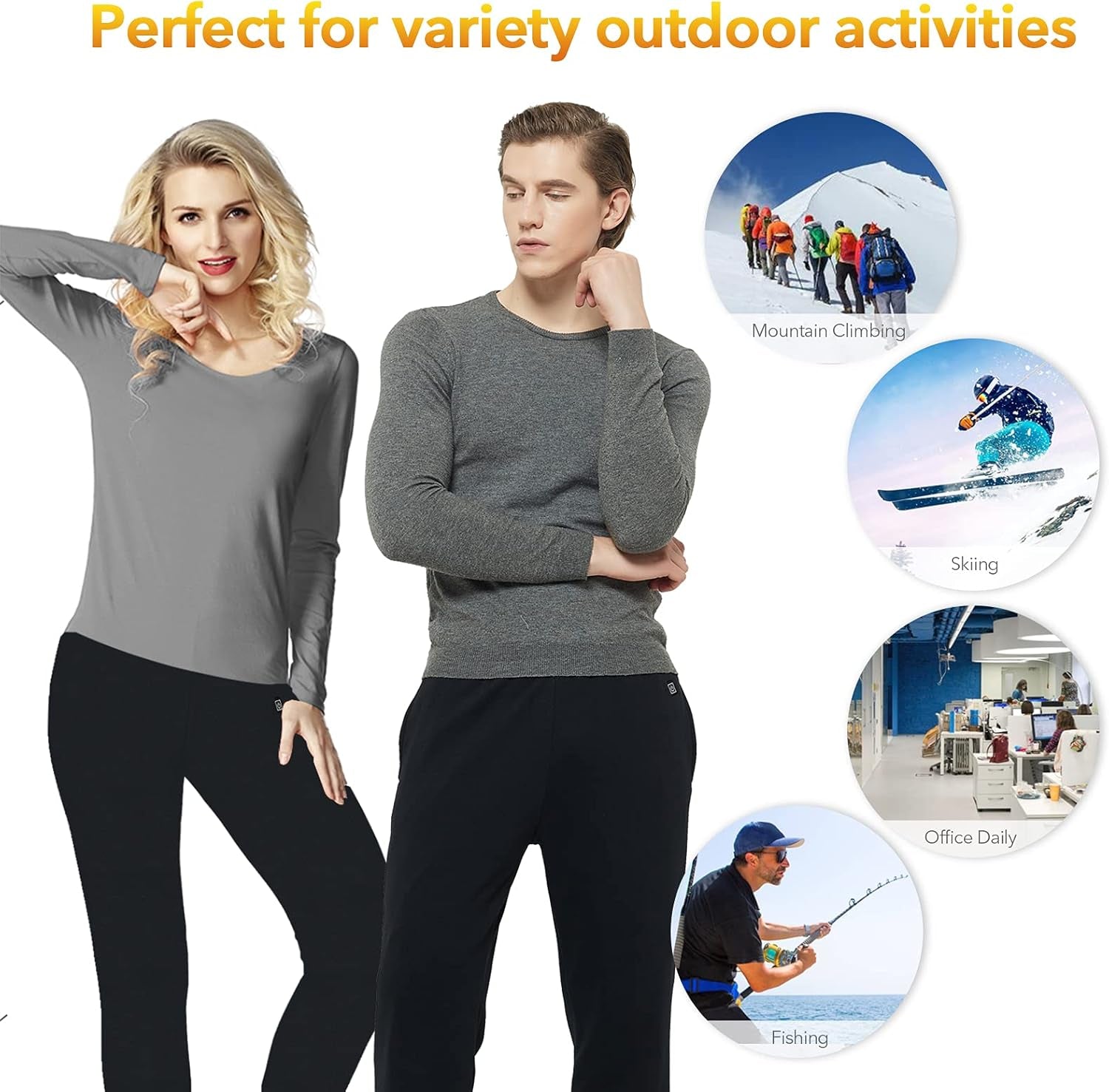 Heated Pants,Usb 5V Heating Pants for Men Women Outdoor Winter Heating Trouser,8 Heating Zone,Battery Not Included