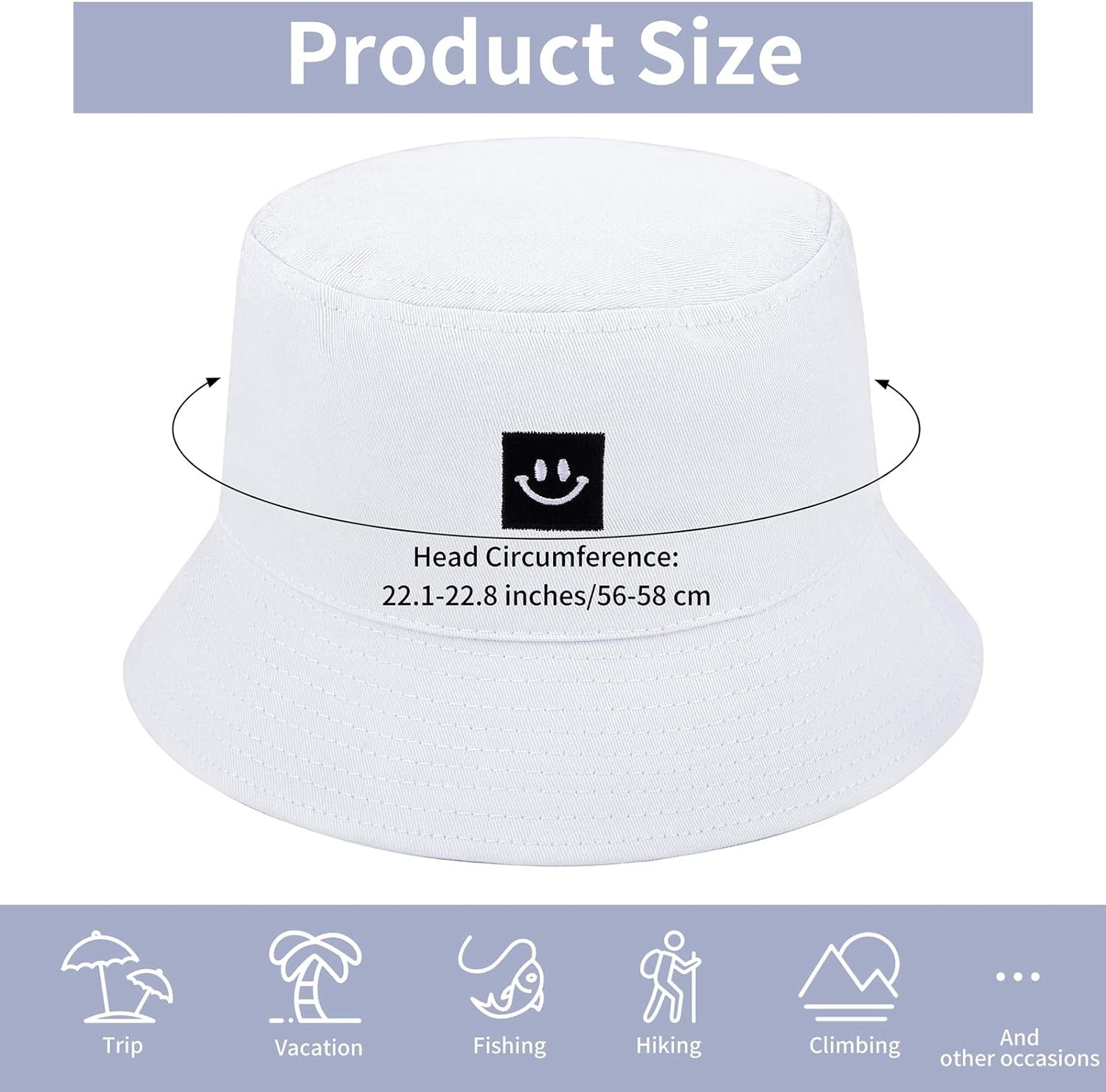 Summer Travel Bucket Beach Sun Hat Packable Fisherman Hats Summer Cap Outdoor Cap for Women Men