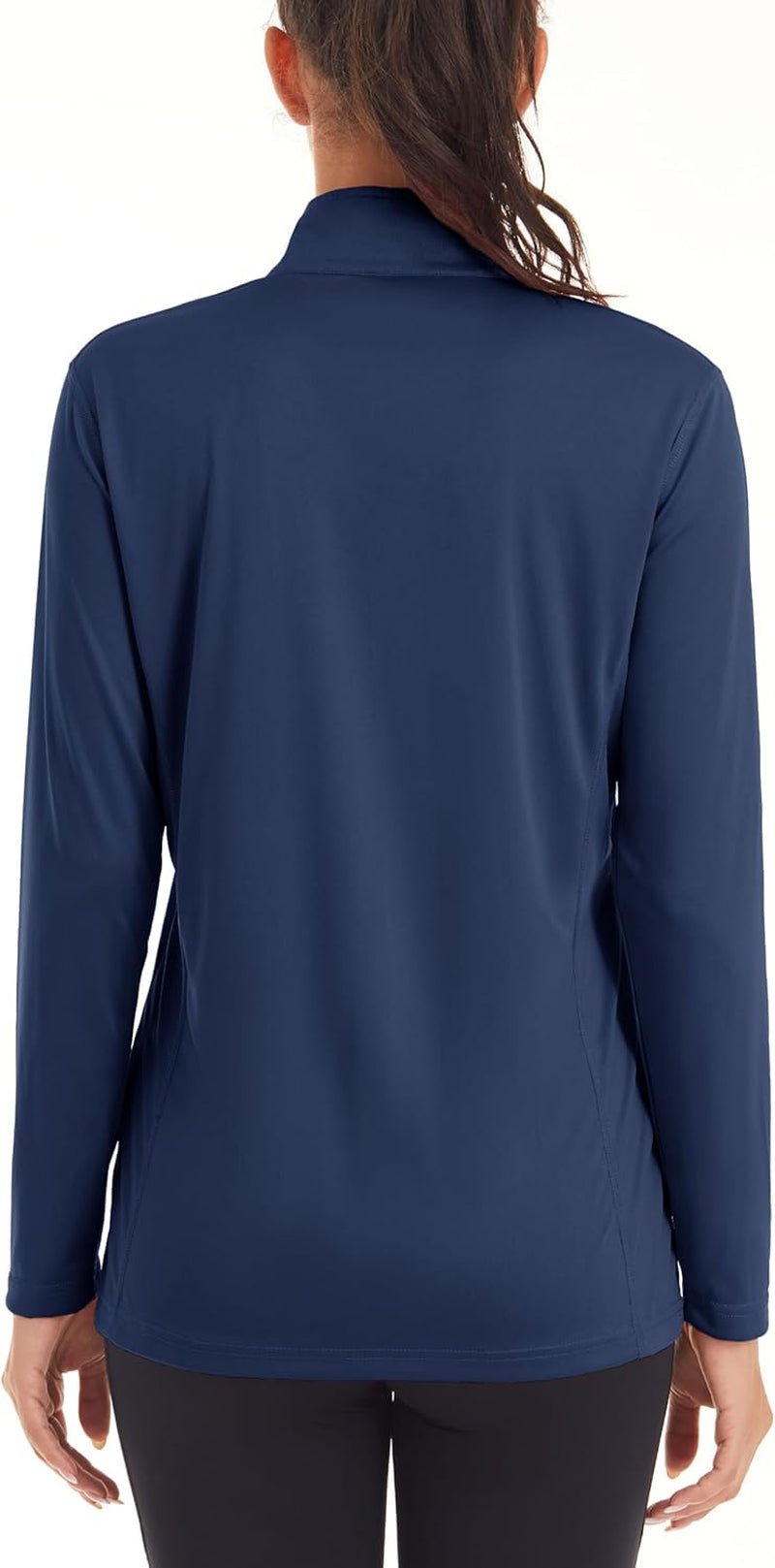 Women'S Shirts Long Sleeve 1/4 Zip UPF50+ UV Sun Protection Quick Dry Workout Hiking Athletic Shirts Rash Guard