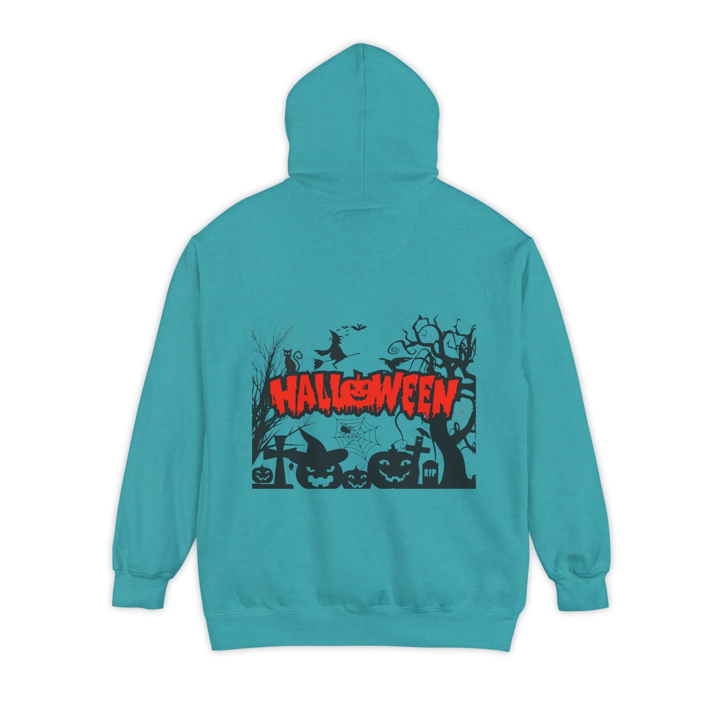 Halloween Unisex Garment-Dyed Hoodie | Cozy Fall Fashion, Spooky Gift for Adults, Perfect for Trick or Treating, Halloween Party Wear