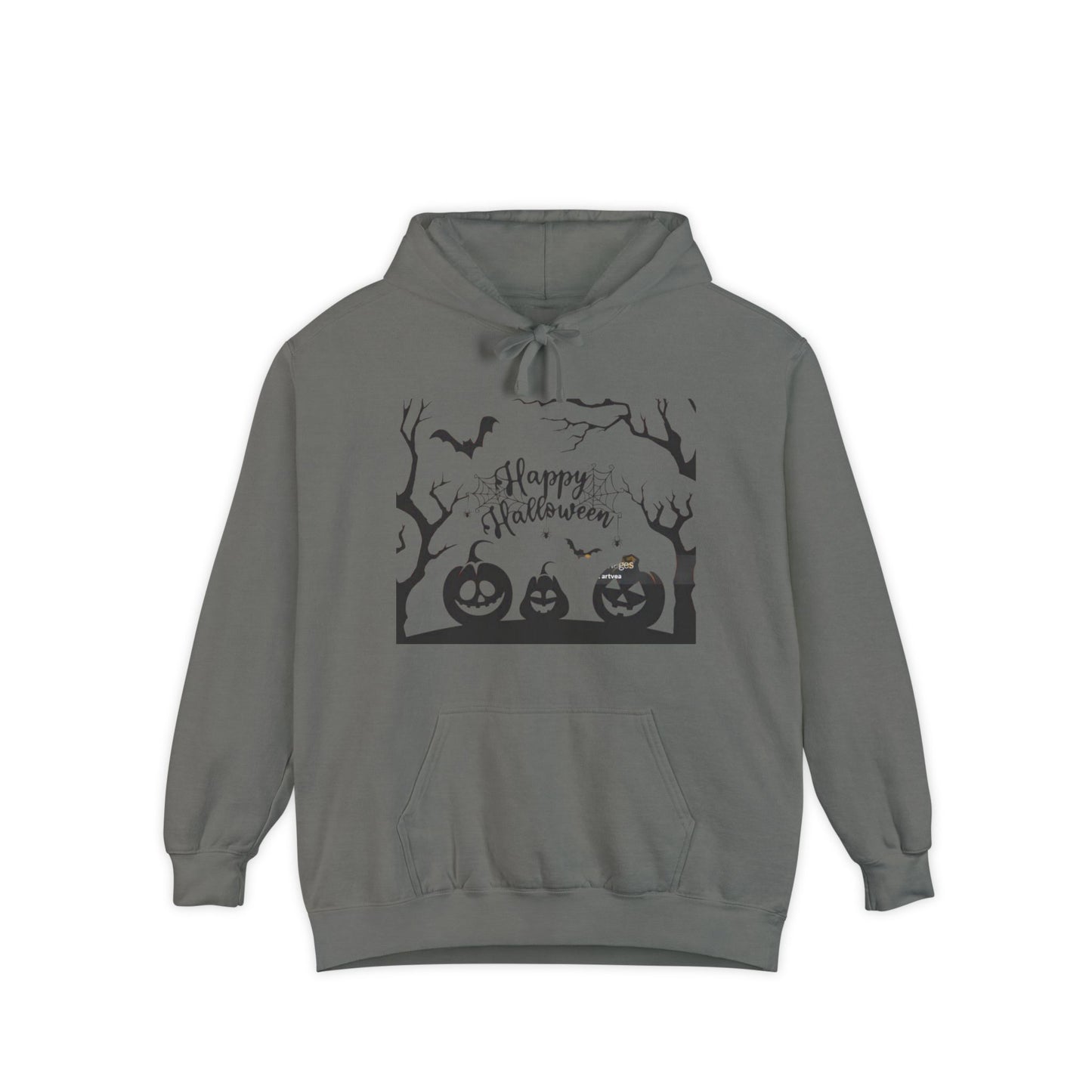 Halloween Unisex Garment-Dyed Hoodie | Cozy Fall Fashion, Spooky Gift for Adults, Perfect for Trick or Treating, Halloween Party Wear