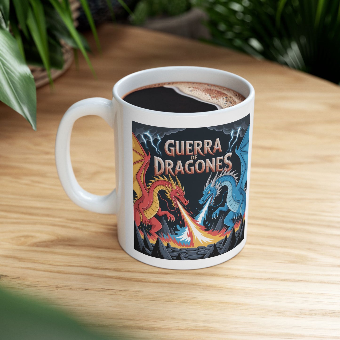 Fantasy Dragon Ceramic Mug - Perfect Gift for Gamers, D&D Lovers, Hot Cocoa Cups, Fantasy Art Collectibles, Unique Coffee Mugs