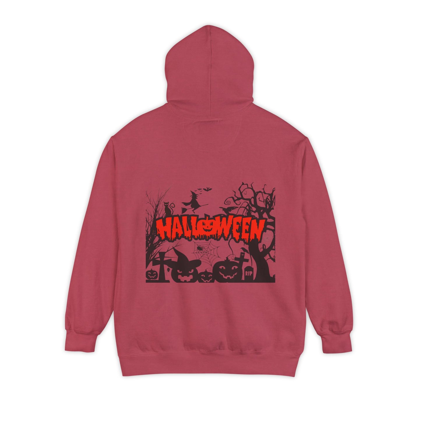 Halloween Unisex Garment-Dyed Hoodie | Cozy Fall Fashion, Spooky Gift for Adults, Perfect for Trick or Treating, Halloween Party Wear