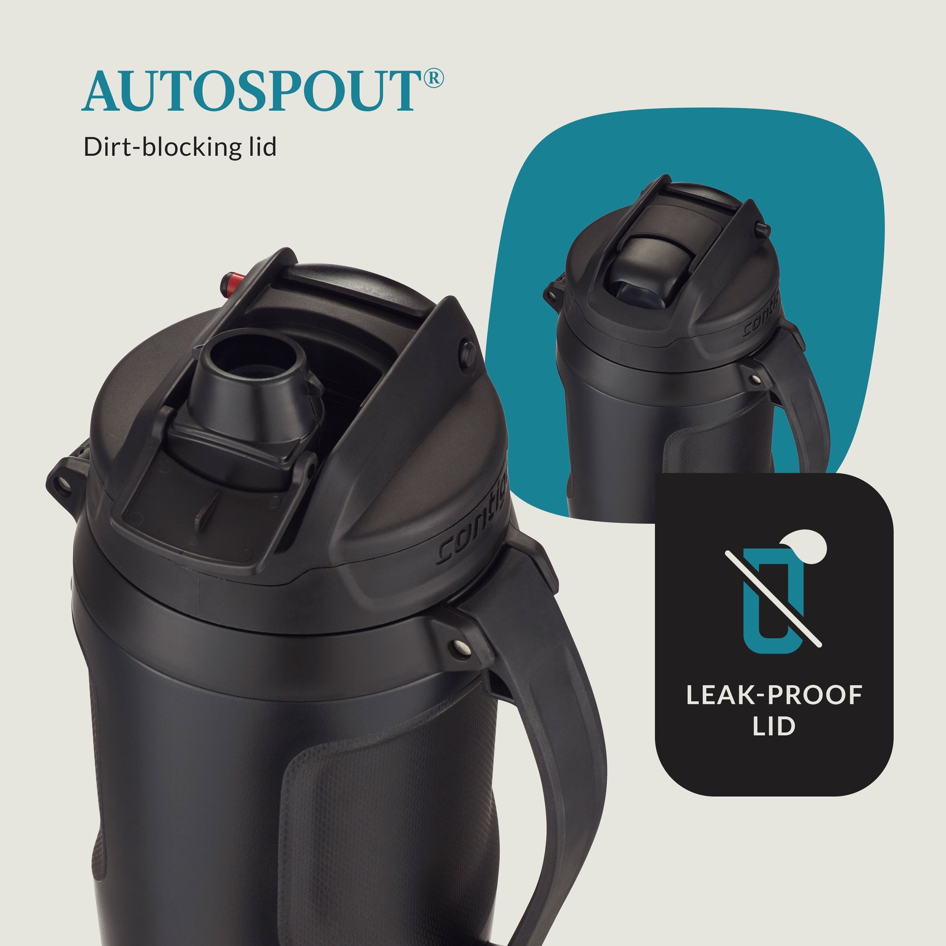 Fit Water Jug with AUTOSPOUT Lid, 64 Fluid Ounces