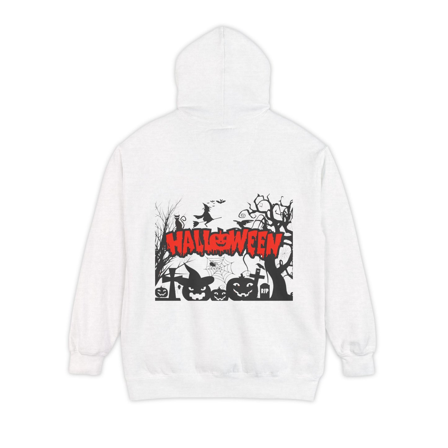 Halloween Unisex Garment-Dyed Hoodie | Cozy Fall Fashion, Spooky Gift for Adults, Perfect for Trick or Treating, Halloween Party Wear