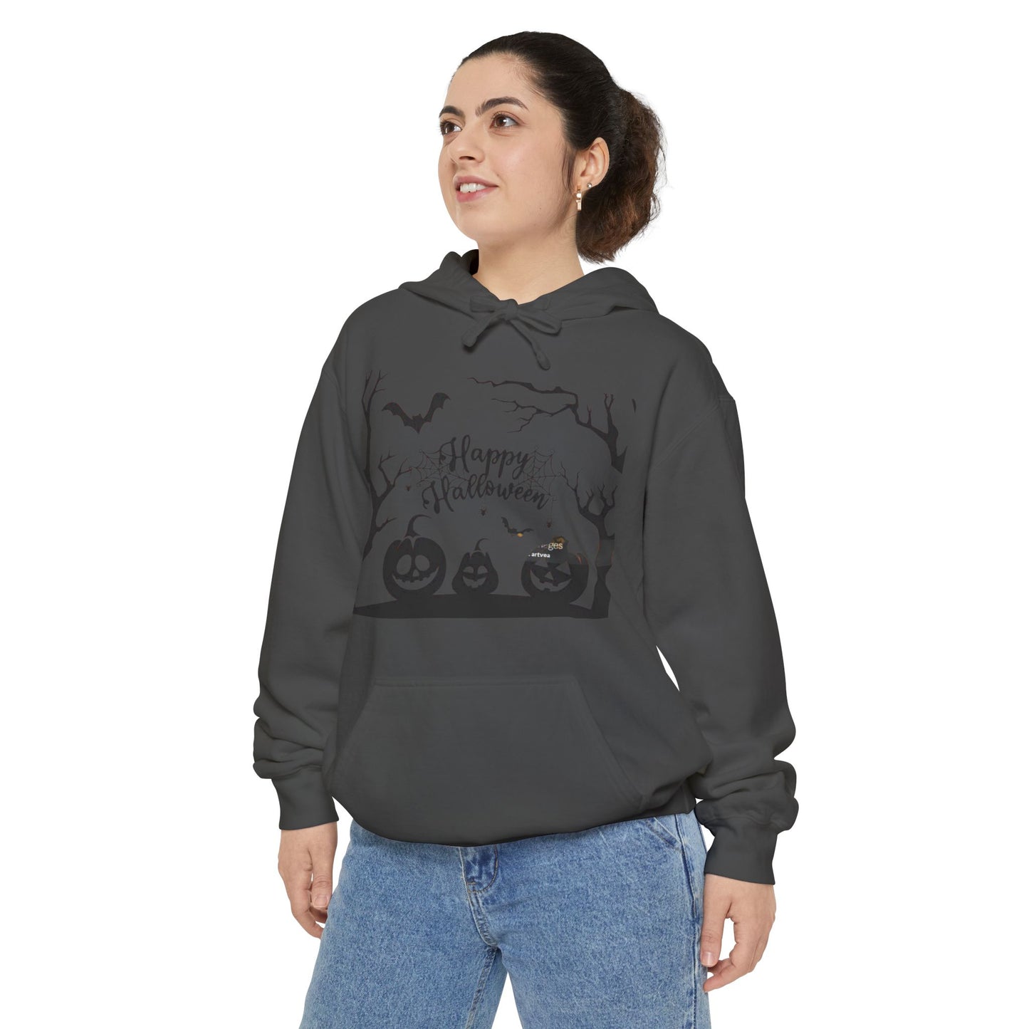 Halloween Unisex Garment-Dyed Hoodie | Cozy Fall Fashion, Spooky Gift for Adults, Perfect for Trick or Treating, Halloween Party Wear