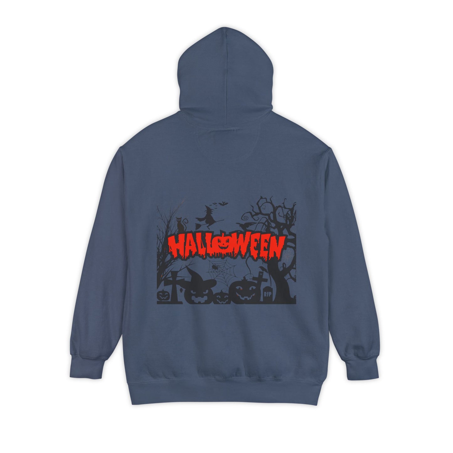 Halloween Unisex Garment-Dyed Hoodie | Cozy Fall Fashion, Spooky Gift for Adults, Perfect for Trick or Treating, Halloween Party Wear