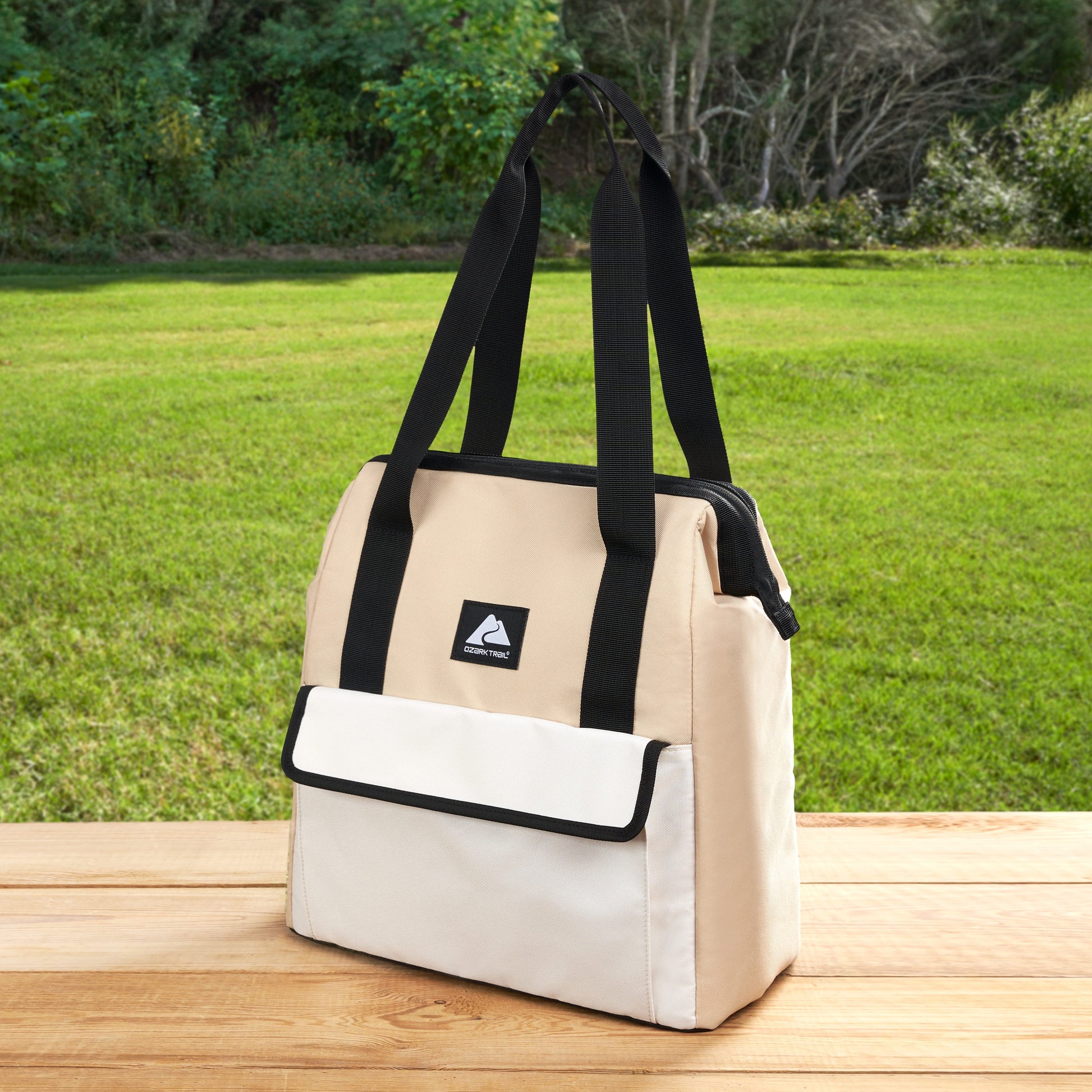 (8 Pack)  24 Can Wide Mouth Soft Cooler Tote, Tan, 16.9 Quart Volume Capacity