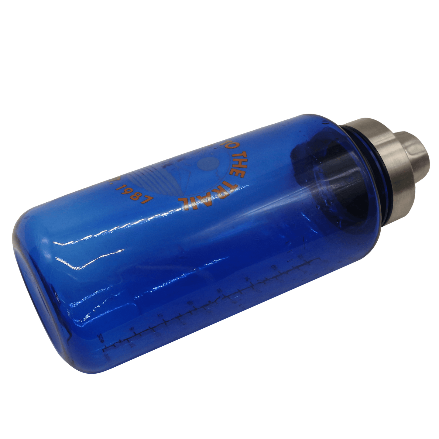 32 Oz Blue Plastic Water Bottle with Wide Mouth and Flip-Top Lid