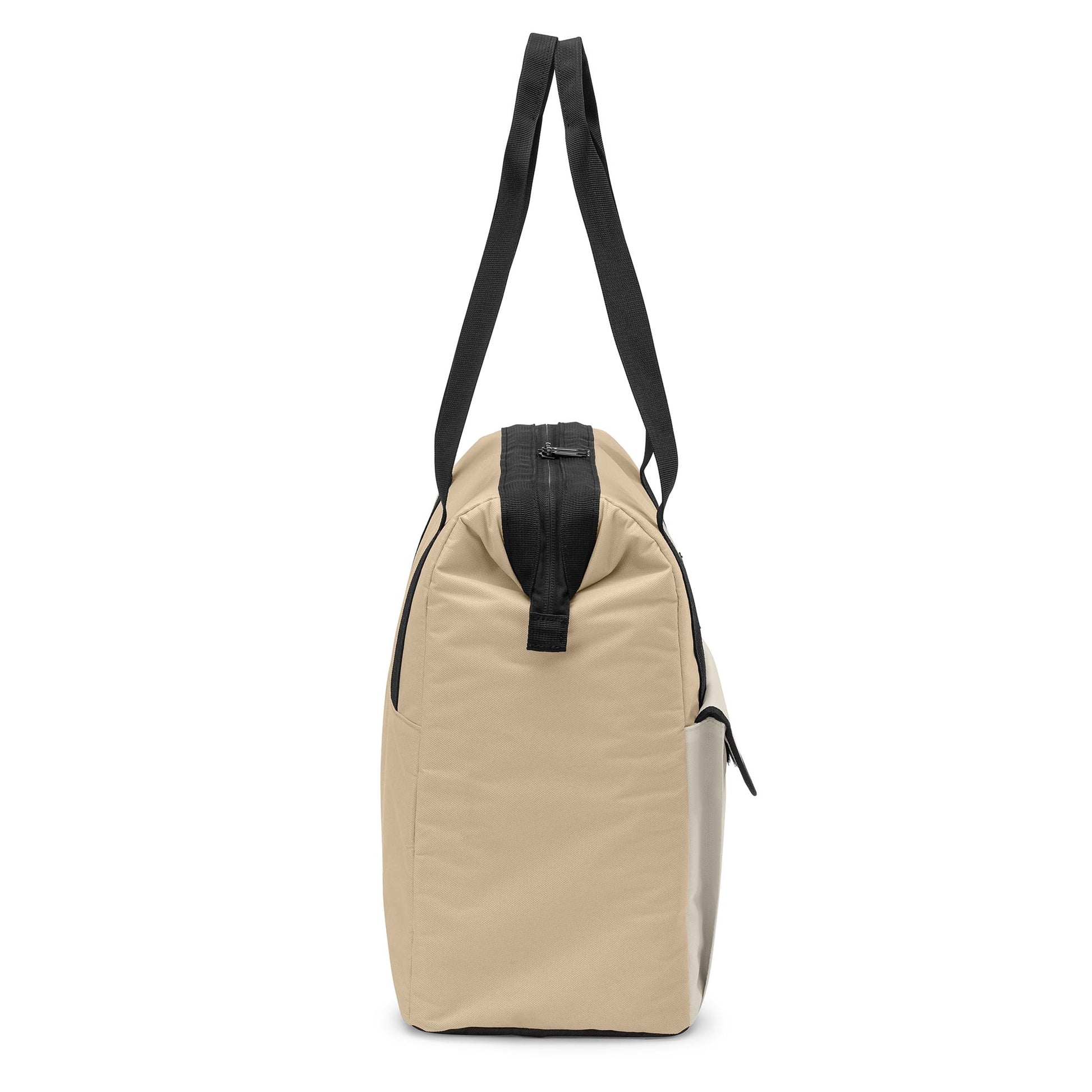 (8 Pack)  24 Can Wide Mouth Soft Cooler Tote, Tan, 16.9 Quart Volume Capacity