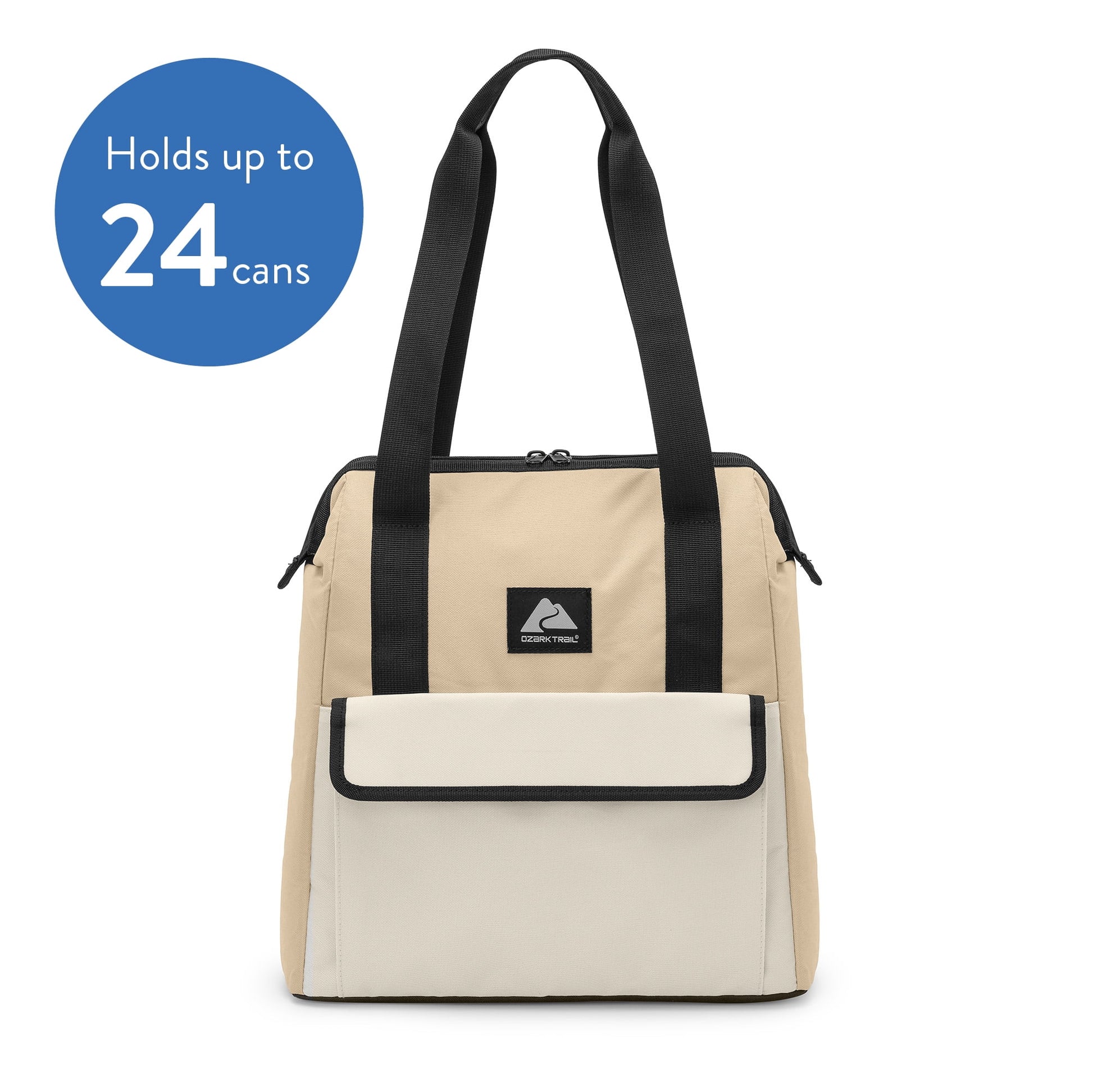 (8 Pack)  24 Can Wide Mouth Soft Cooler Tote, Tan, 16.9 Quart Volume Capacity