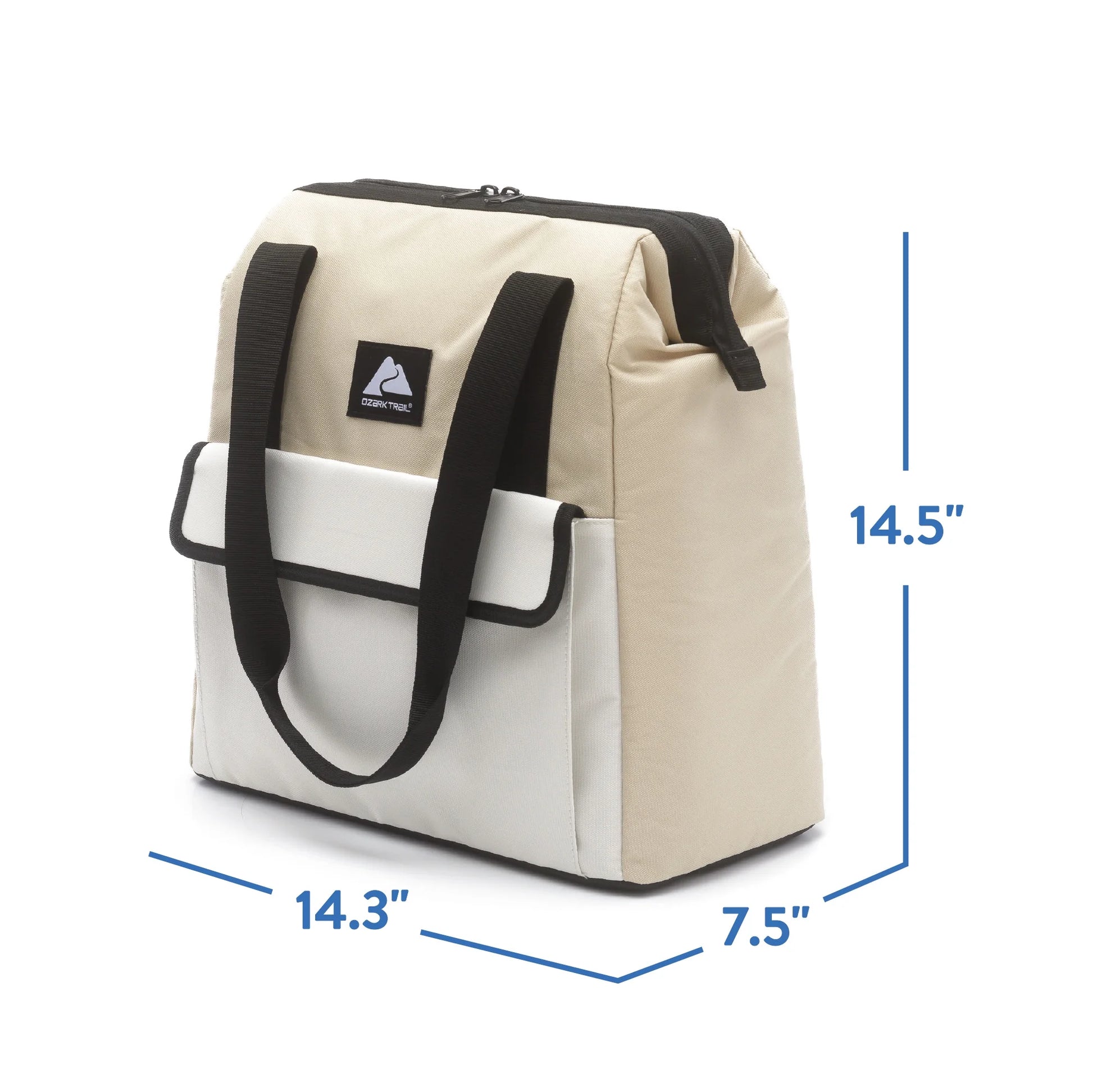 (8 Pack)  24 Can Wide Mouth Soft Cooler Tote, Tan, 16.9 Quart Volume Capacity